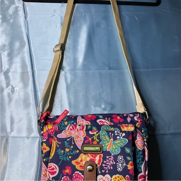 Lili Bloom pink and blue crossbody bag - Picture 3 of 11
